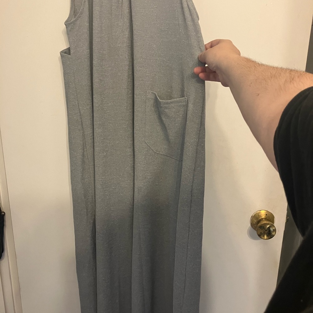 Halara wide leg Adjustable Strap Button Multiple Pocket Overalls grey small - Picture 15 of 15